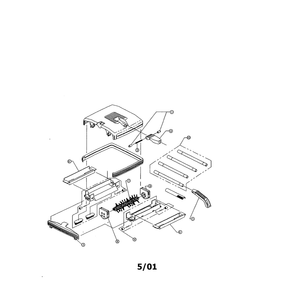Frame, Sweeper Diagram and Parts List for 070  Dirt Devil Carpet Cleaner